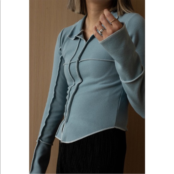 Exposed Hem Shirt Small - Picture 1 of 4